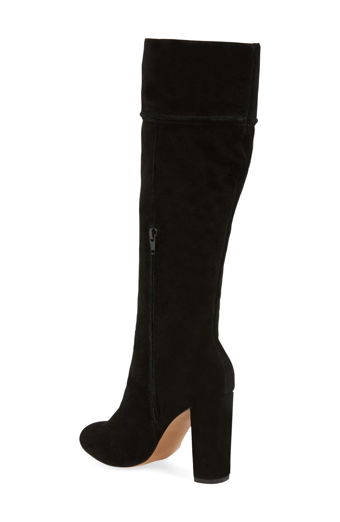 'Bunny' Tall Boot, Alternate, color, BLACK
