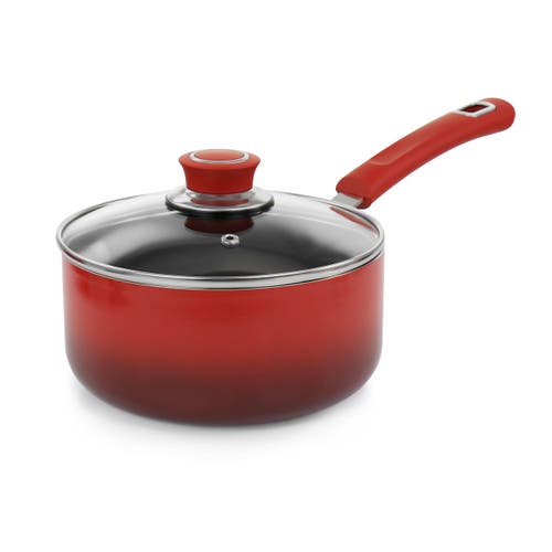Oster 7 Piece Non Stick Aluminum Cookware Set In Red
