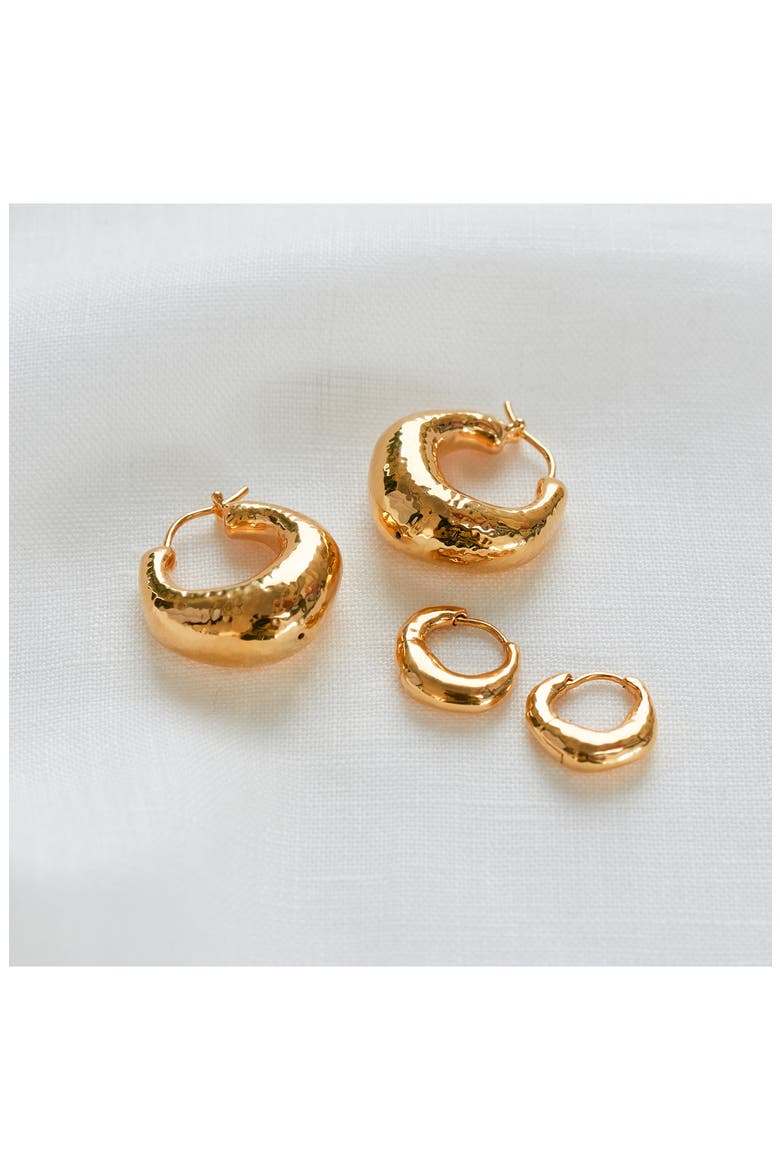 Deia Chunky Hoop Earrings, Alternate, color, GOLD