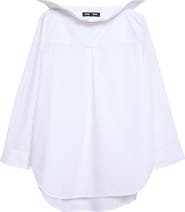 MELITTA BAUMEISTER Pointy Collar Cotton Pullover Shirt
