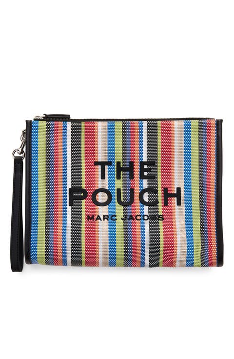 The Large Stripe Mesh Pouch