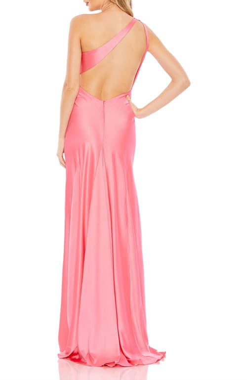 Mac Duggal Womens One Shoulder Long Evening Dress In Pink