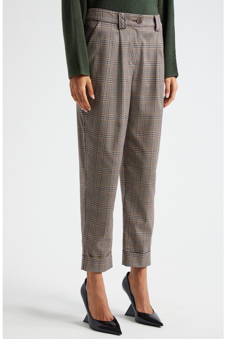 Ellen Plaid Ankle Pants, Alternate, color, PINOT NOIR PHOENIX