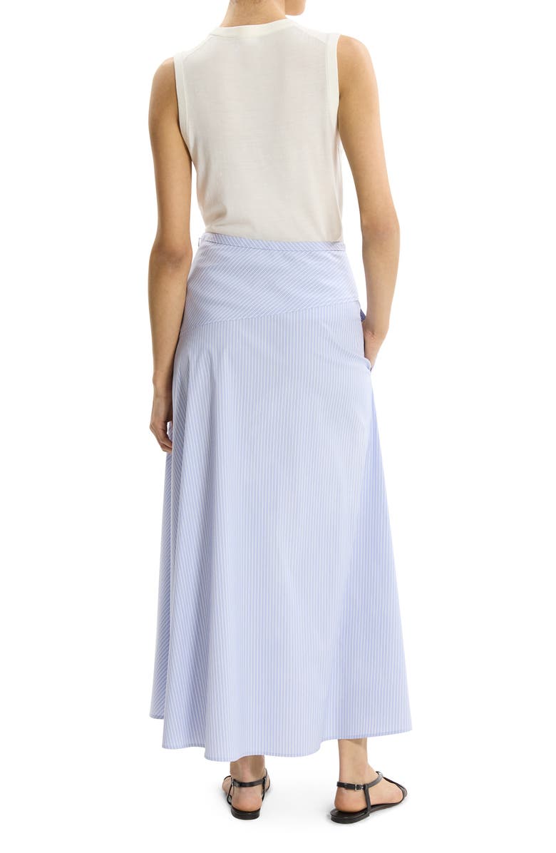Theory Angled Yoke Stripe Skirt, Alternate, color, Blue Multi