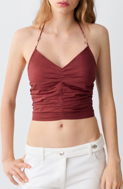 Ruched Cotton Top