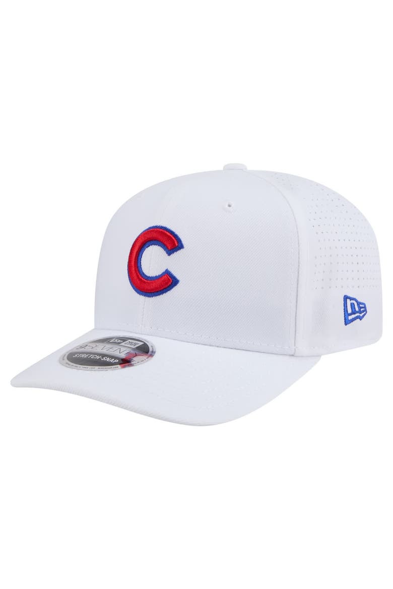 Men's New Era White Chicago Cubs COOLERA 9SEVENTY Adjustable Hat, Main, color, White