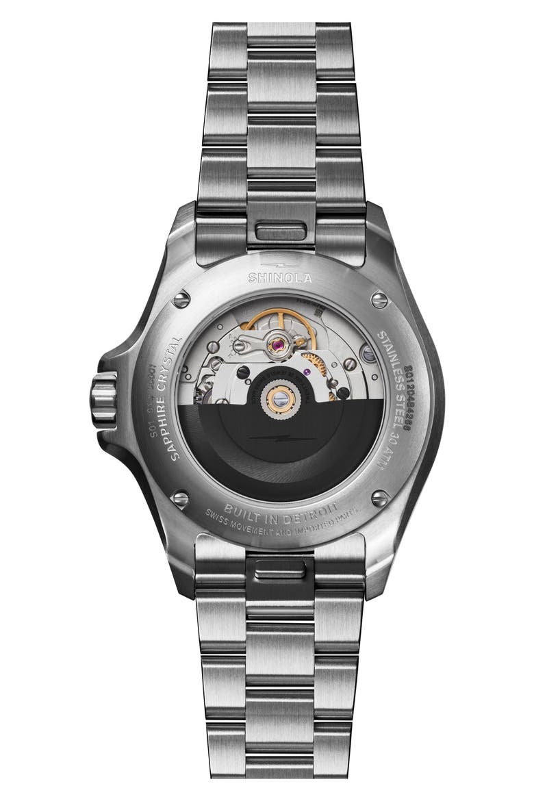 Monster Lake Huron Automatic Dive Bracelet Watch, 39mm, Alternate, color, LAKE GREEN MOTHER OF PEARL