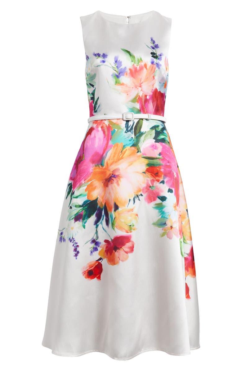 Julia Jordan Mika Placed Floral Cocktail Midi Dress, Alternate, color, 
