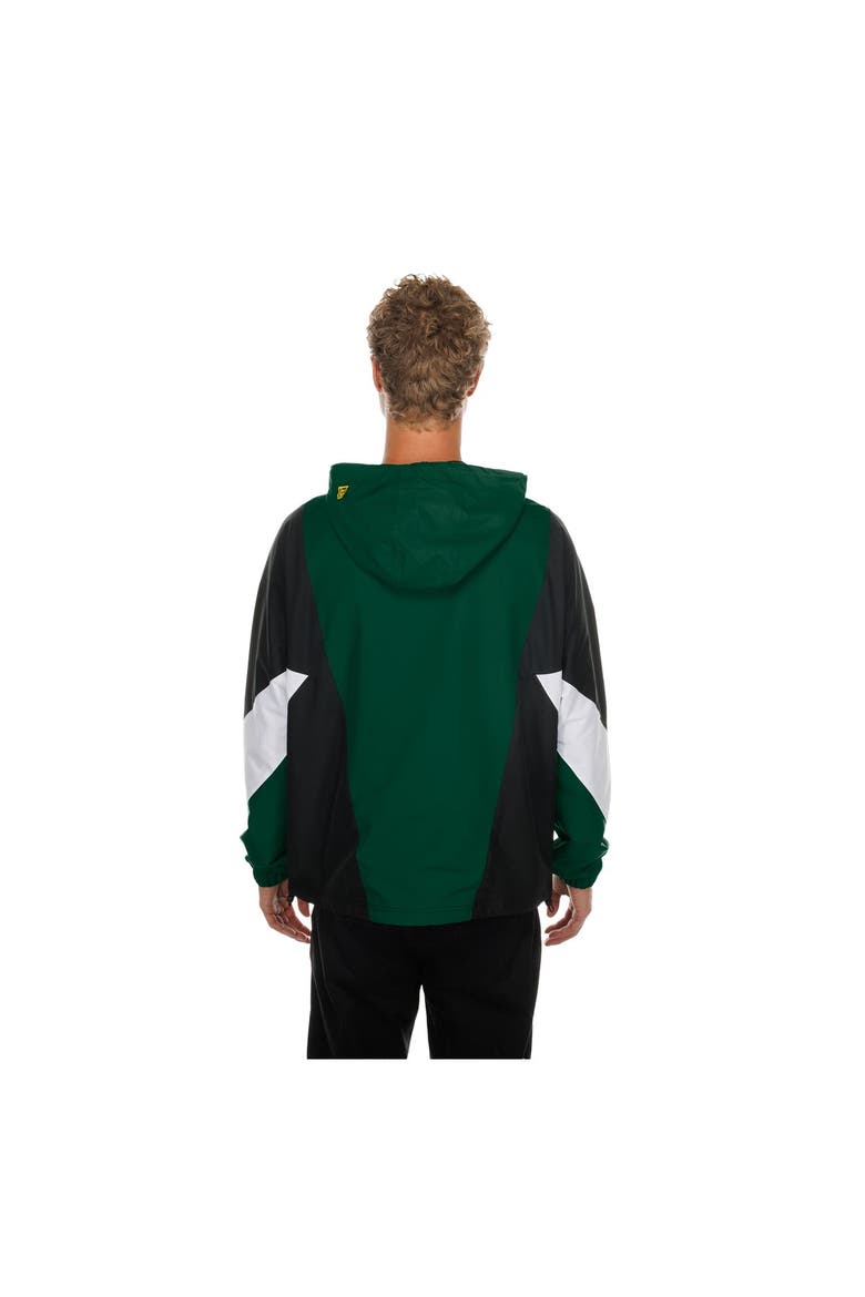 Men's New Era  Green Green Bay Packers Quarter-Zip Windbreaker Jacket, Alternate, color, Green