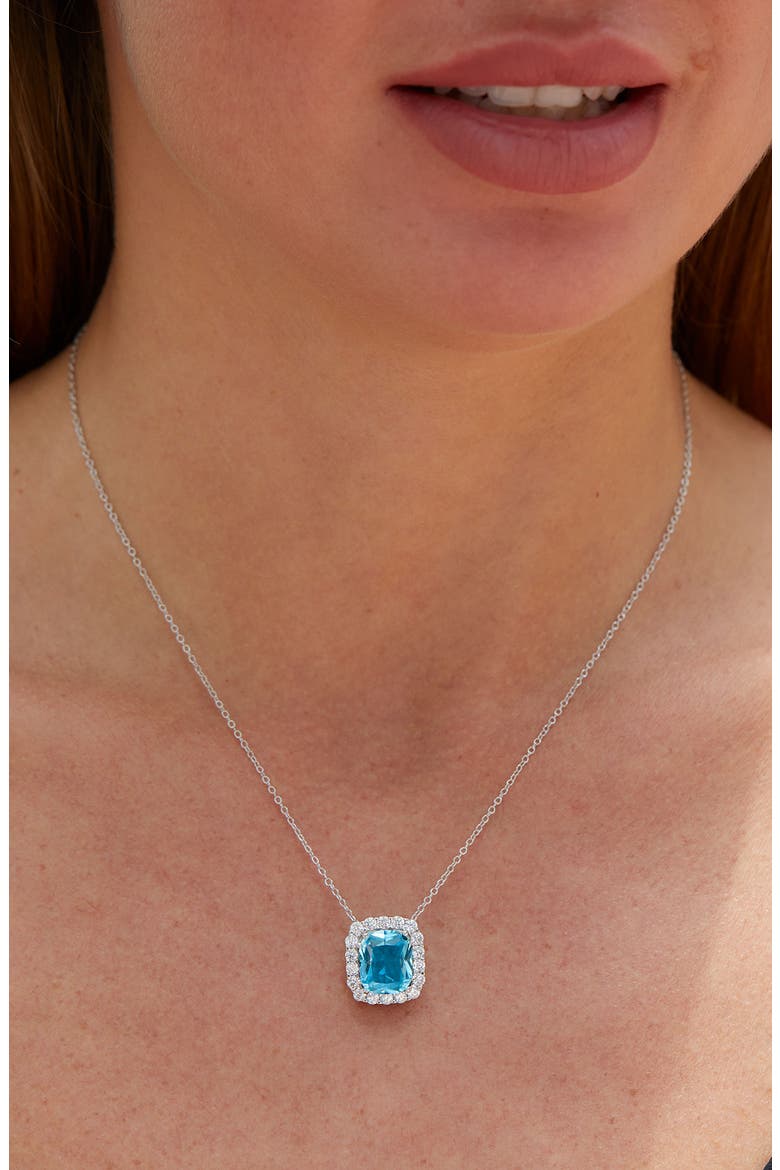 Cushion Pendant Necklace, Alternate, color, BLUE