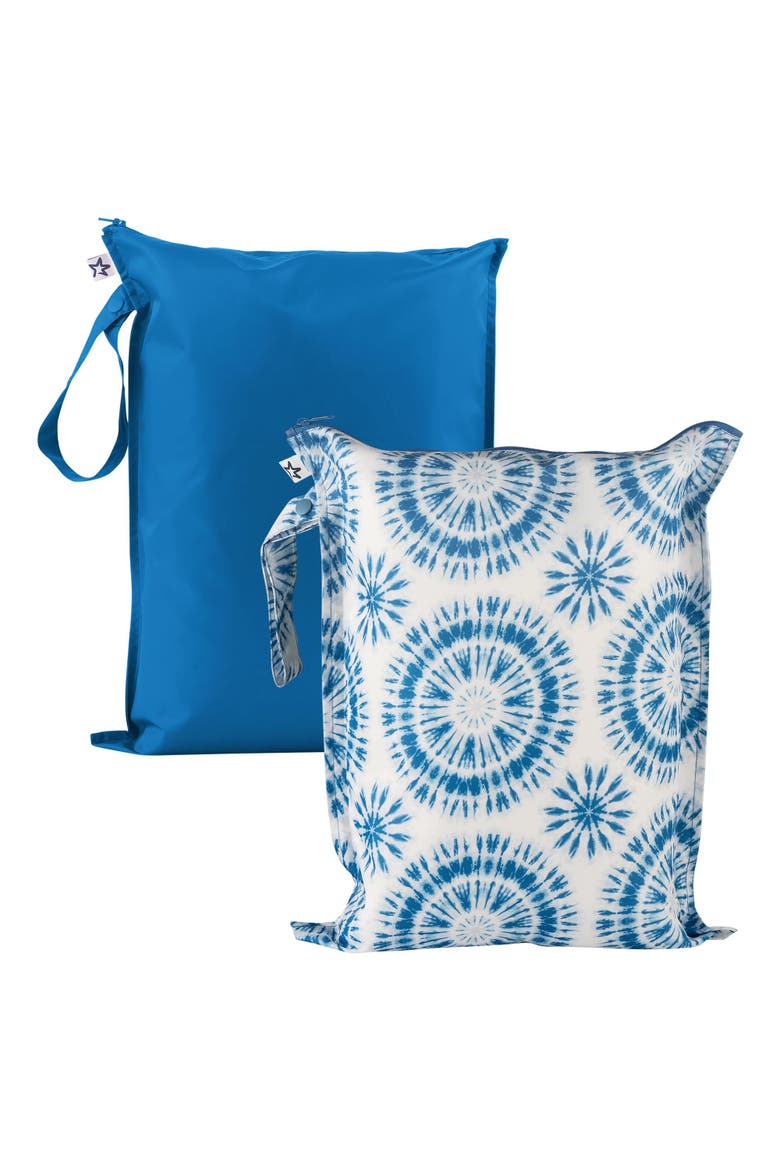 Mess-Proof Waterproof Washable Baby/Toddler Wet Bags, Main, color, Blue Tie Dye