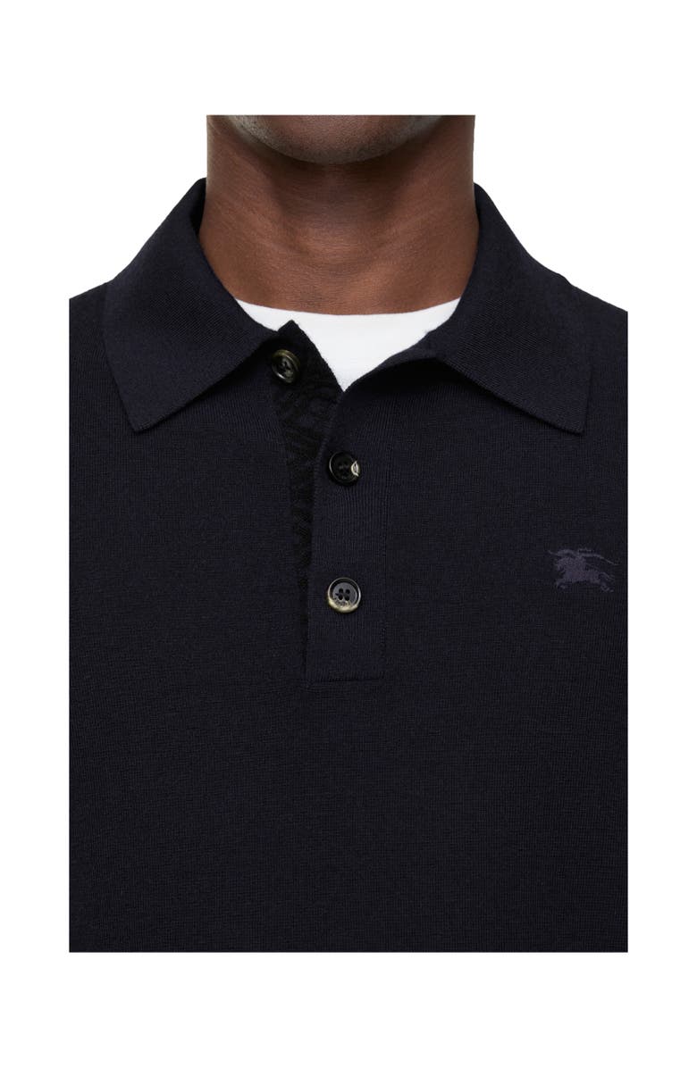 Burberry Cashmere Polo Shirt, Alternate, color, Navy