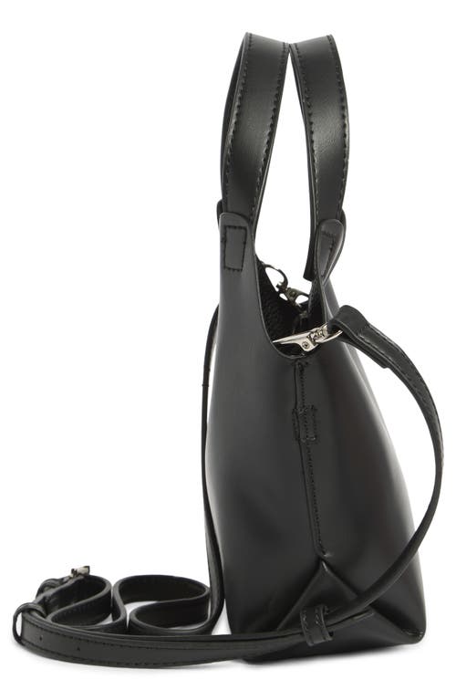 Madden Girl Faux Leather Mini Shopper Tote In Black