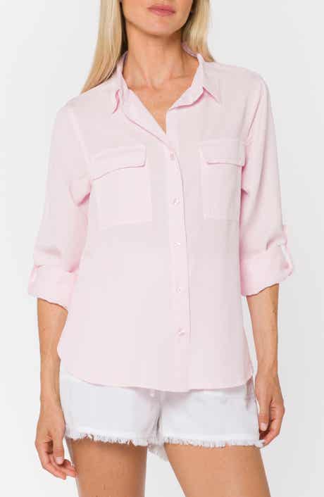VELVET HEART Talma Roll Tab Sleeve Button-Up Shirt