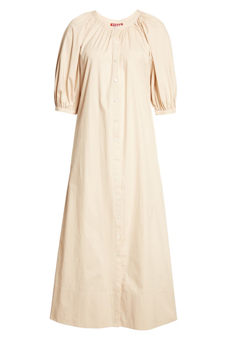 Vincent Puff Sleeve Maxi Dress, Alternate, color, BISCOTTI