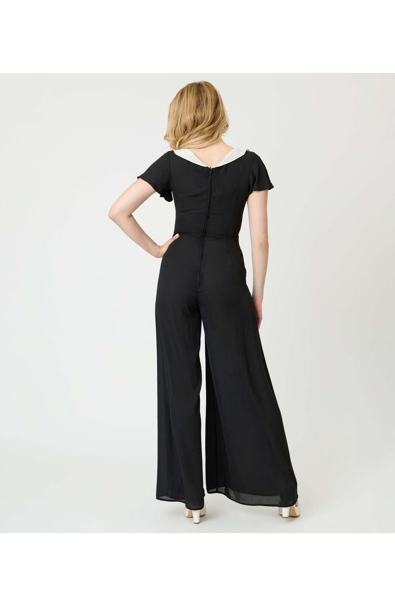 Unique Vintage Wide Leg Jumpsuit, Alternate, color, Black & White Accent