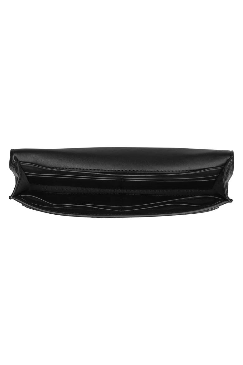 Slim Essential Polished Pebble Leather Wallet, Alternate, color, B4/BLACK