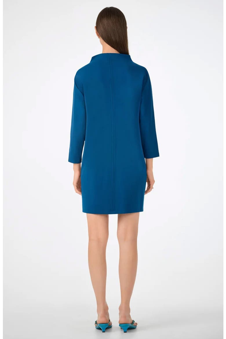 Caracas High Neck Ponte Dress, Alternate, color, Burle Blue