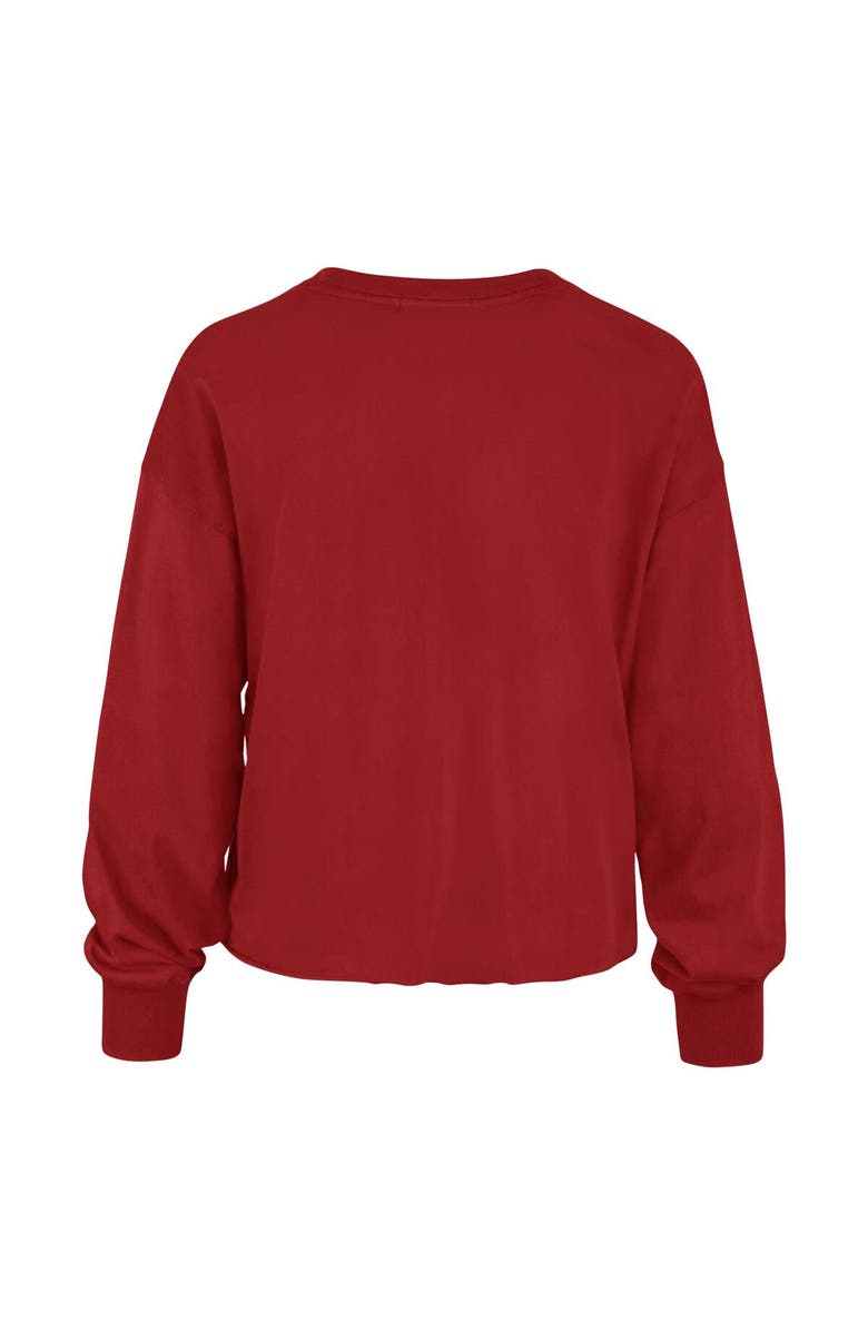 '47 Women's '47 Scarlet Ohio State Buckeyes Bottom Line Parkway Long Sleeve High Waist T-Shirt, Alternate, color, Scarlet