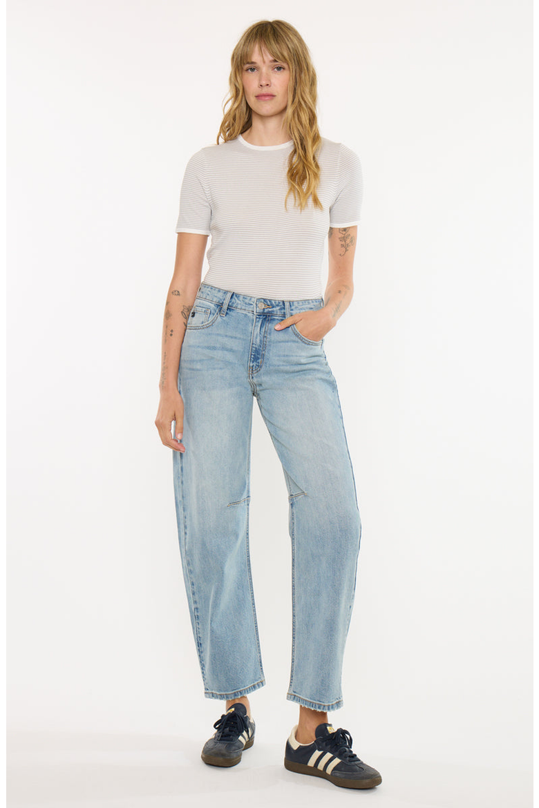 Isla High Rise Horseshoe Jeans, Alternate, color, Light Wash