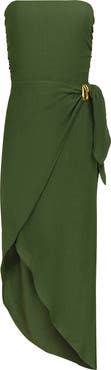 ViX Paula Hermanny Noa Strapless Cover-Up Midi Dress