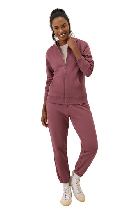 Organic Cotton Brushed Fleece Zip Hoodie