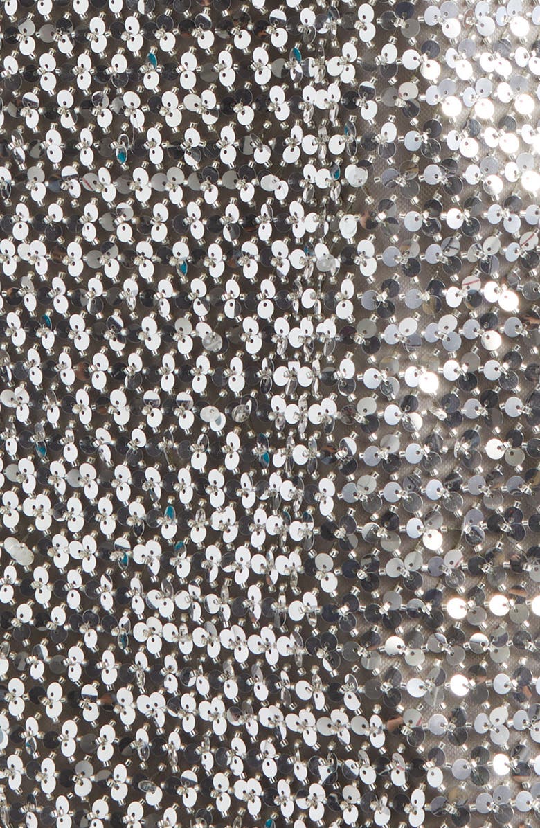 Ramy Brook Eva Sequin Halter Minidress, Alternate, color, Platinum Sequin