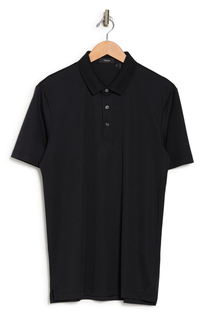 Theory Short Sleeve Polo, Alternate, color, Black