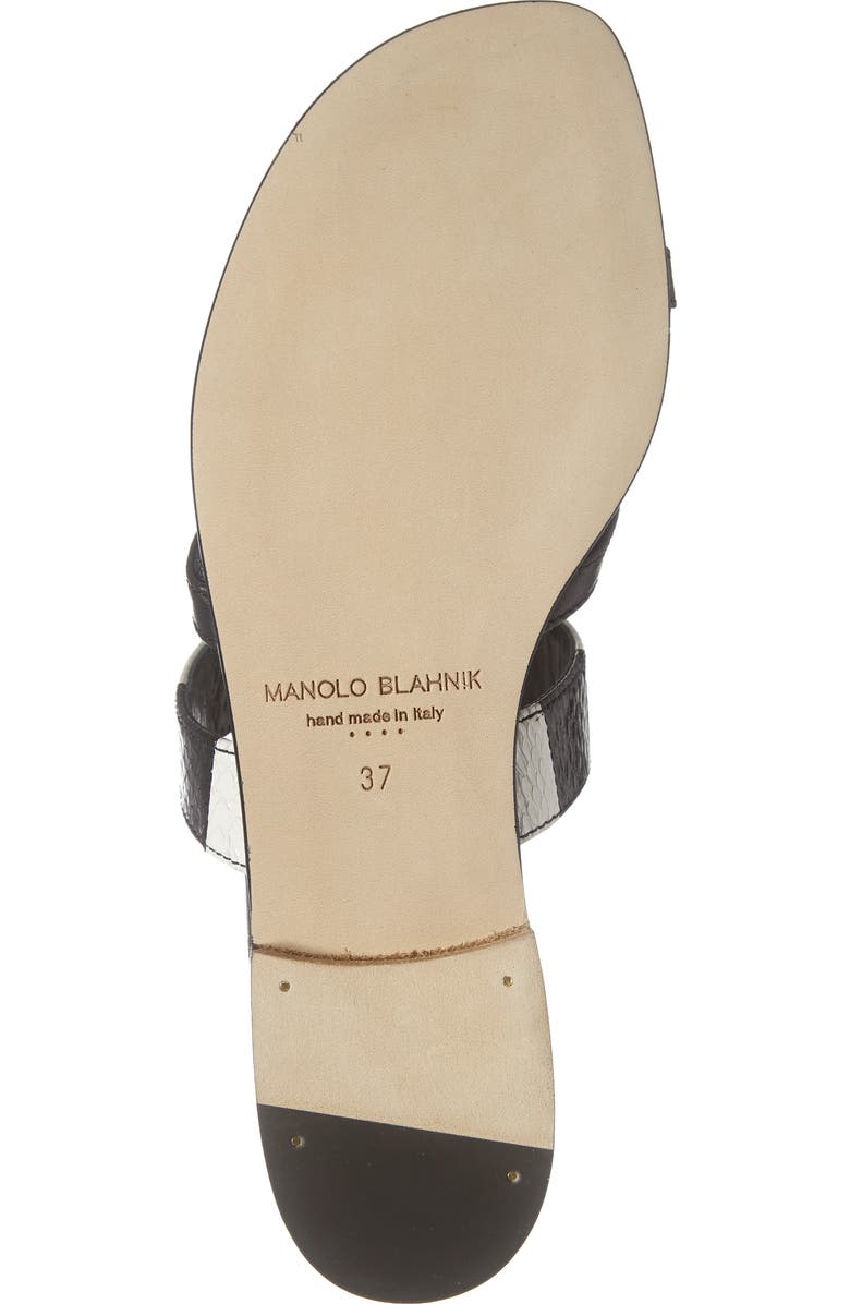 Manolo Blahnik Susa Genuine Snakeskin Sandal, Alternate, color,
