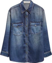 Golden Goose Journey Patty Distressed Twill Button-Up Shirt