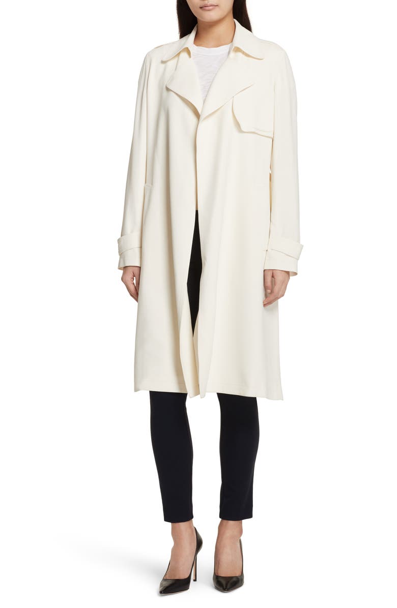 Theory Oaklane Rosina Crepe Trench Coat, Main, color,