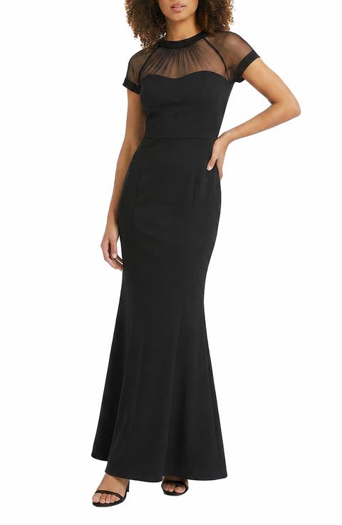 Illusion Yoke Mermaid Gown