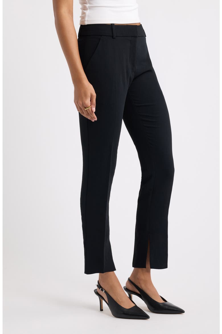Curator Crepe Slim Trousers, Alternate, color, BLACK
