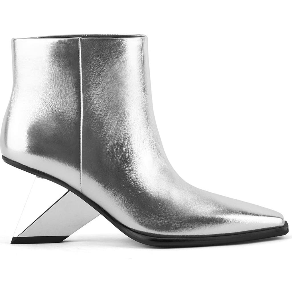 United Nude Rockit Pull On Bootie In Silver