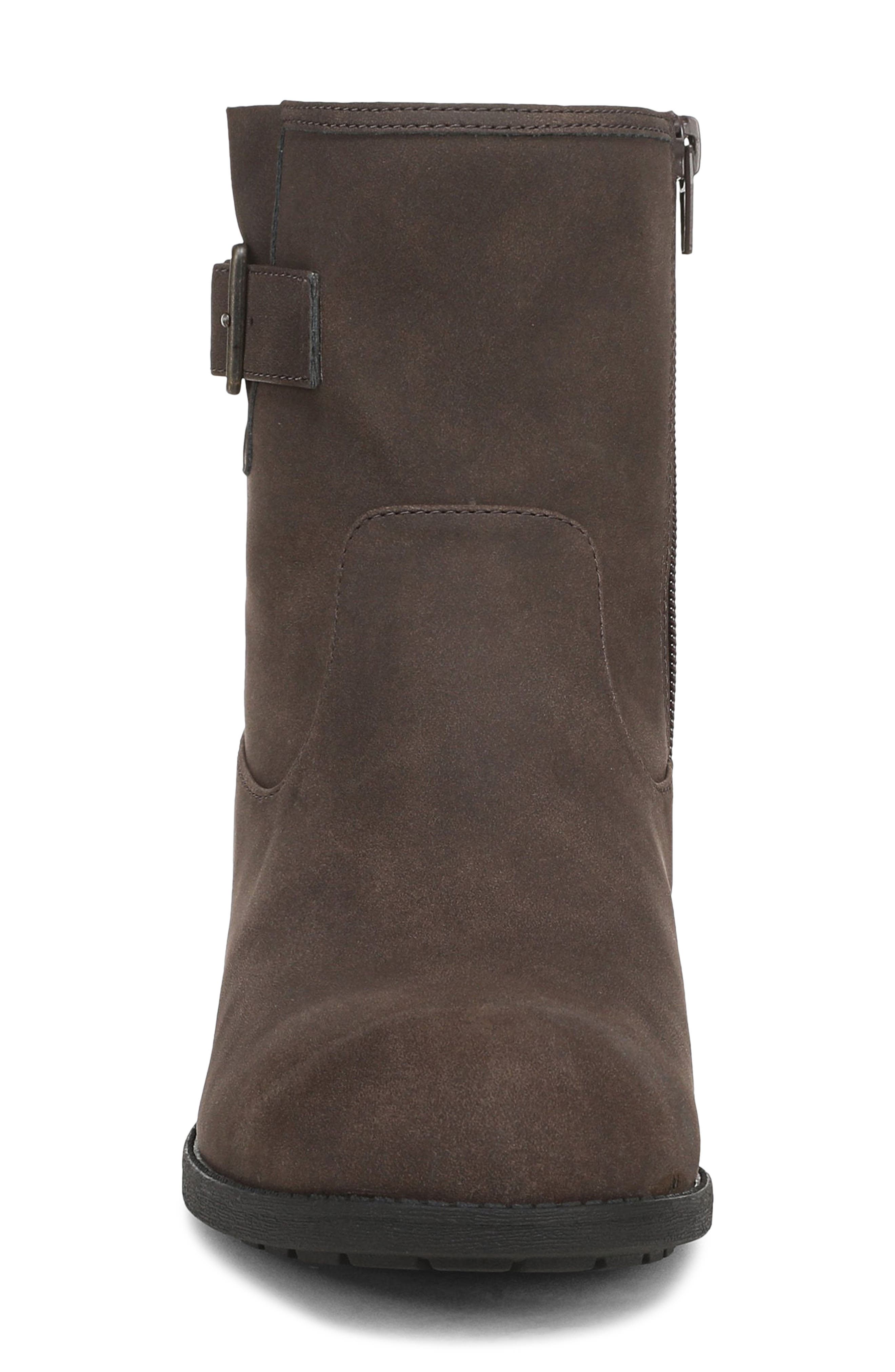 Jill Faux Leather Bootie, Alternate, color, CHOCOLATE