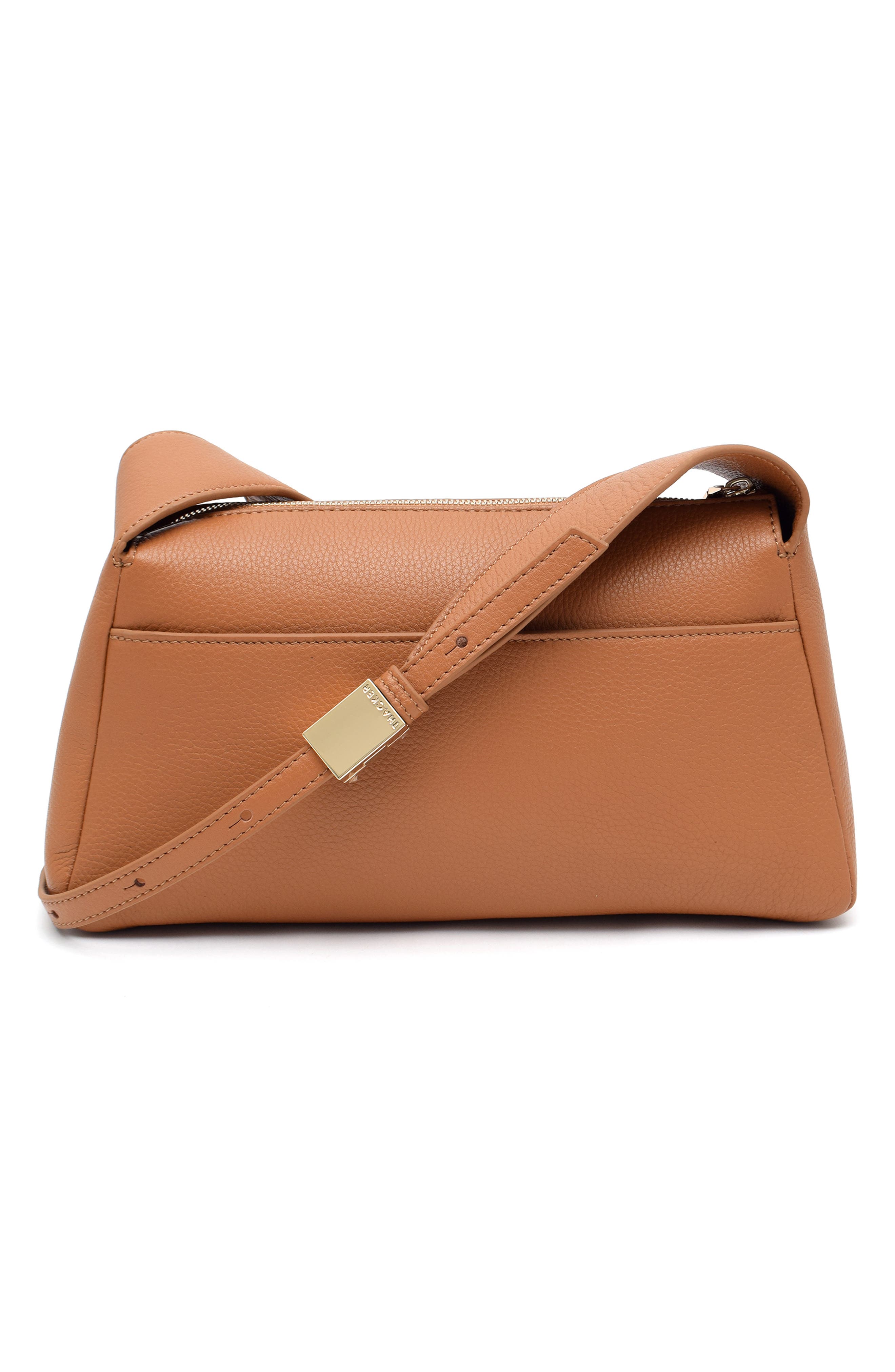 Thacker Bella Pebbled Leather Crossbody Bag, Alternate, color, Cognac
