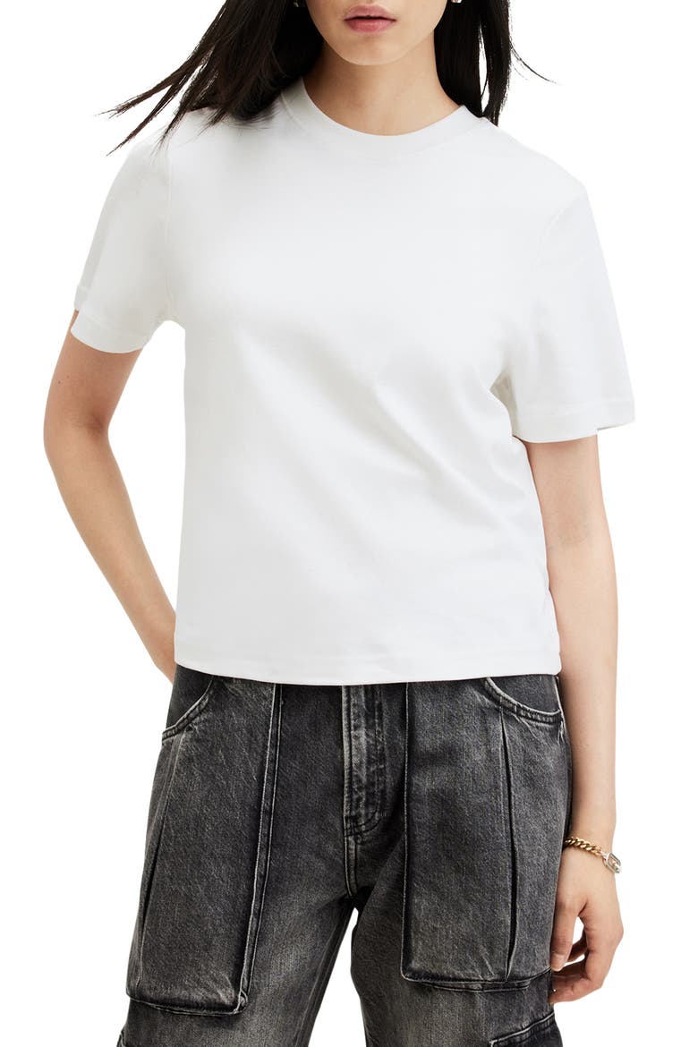 Lisa Crewneck T-Shirt, Main, color, WHITE