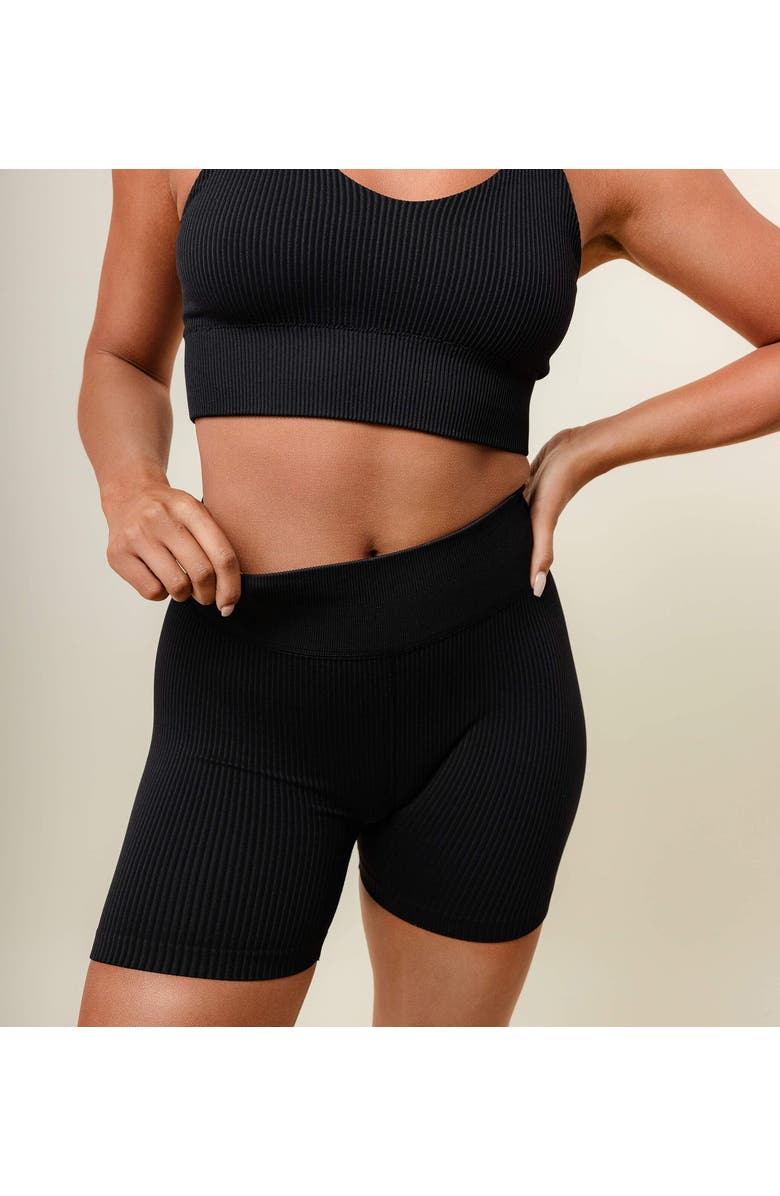 while on earth<sup>™</sup> High-Rise Aura Short 5", Alternate, color, Black