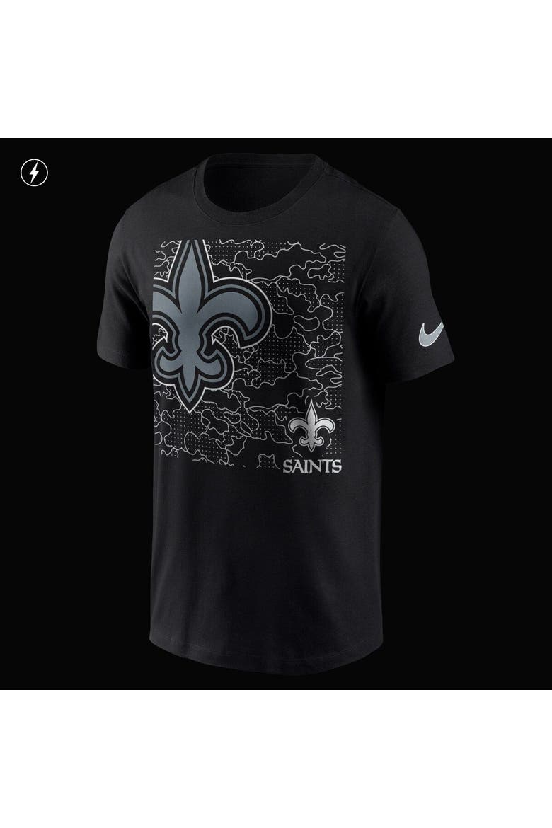 Men's Nike Black New Orleans Saints RFLCTV T-Shirt, Alternate, color, Black