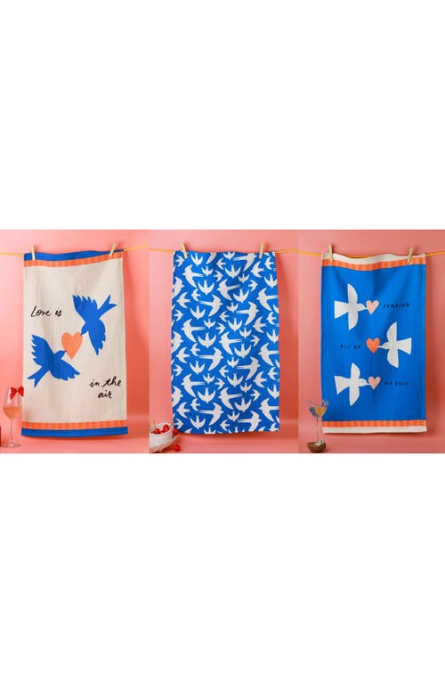 Tiramisu Love Is In The Air Set Of 3 Kitchen Towels