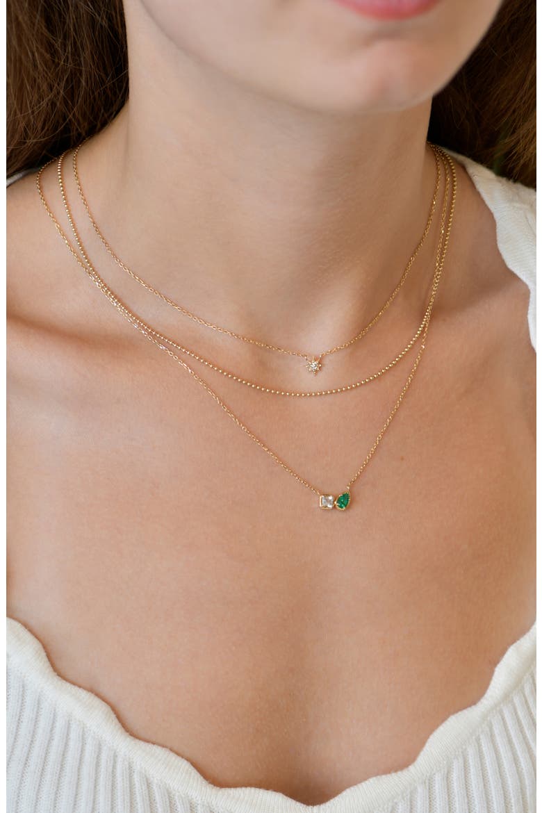 Mini Ball Chain Necklace, Alternate, color, YELLOW GOLD