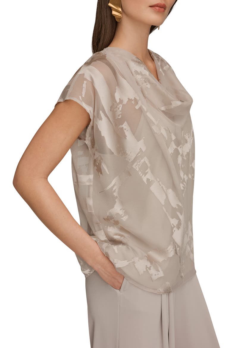 Mixed Media Cowl Neck, Alternate, color, TUSCAN GREY