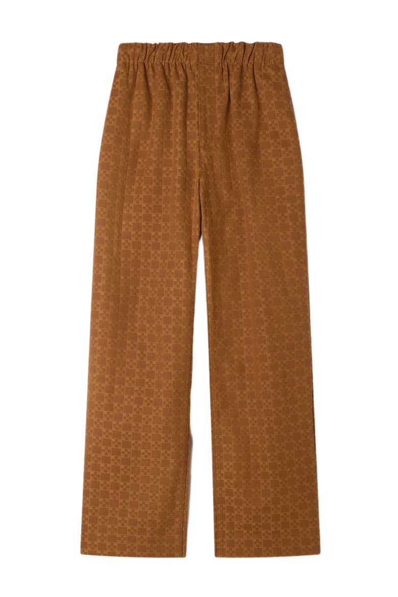 Wide-leg jacquard SquareCross jeans, Alternate, color, Camel