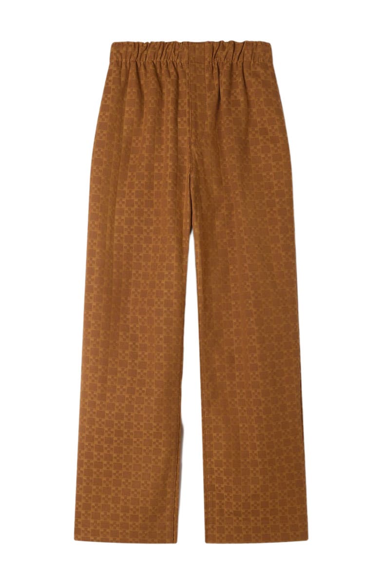SANDRO Wide-leg jacquard SquareCross jeans, Alternate, color, Camel