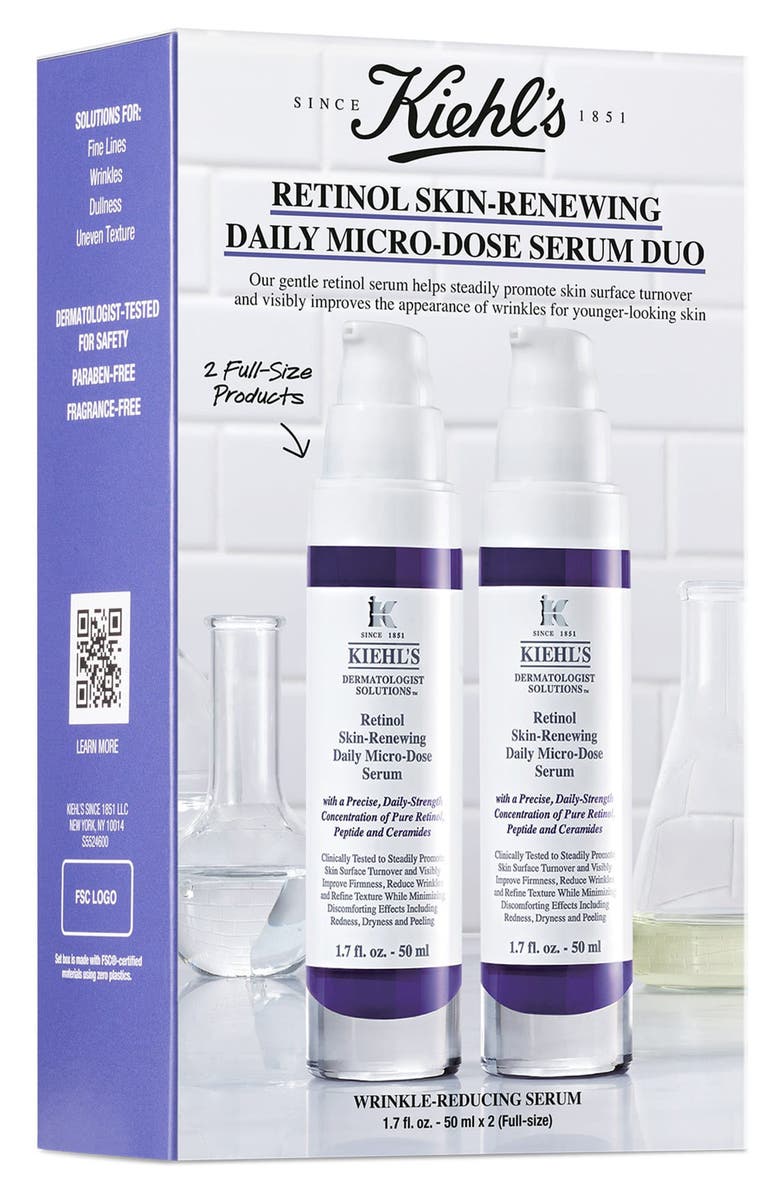 Kiehl's Since 1851 Retinol Skin-Renewing Daily Micro-Dose Serum Duo $182 Value, Alternate, color,