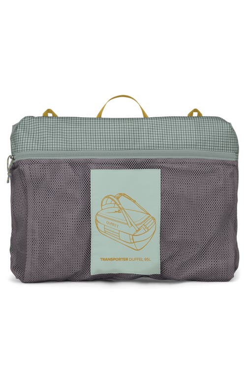 Osprey Transporter® 95-liter Water Resistant Duffle Backpack In Frosty Mint/soundwave Grey