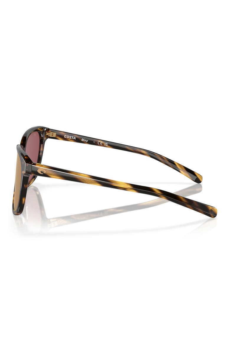 Phantos 57mm Polarized Sunglasses, Alternate, color, TORTOISE/ GOLD MIRROR 580G