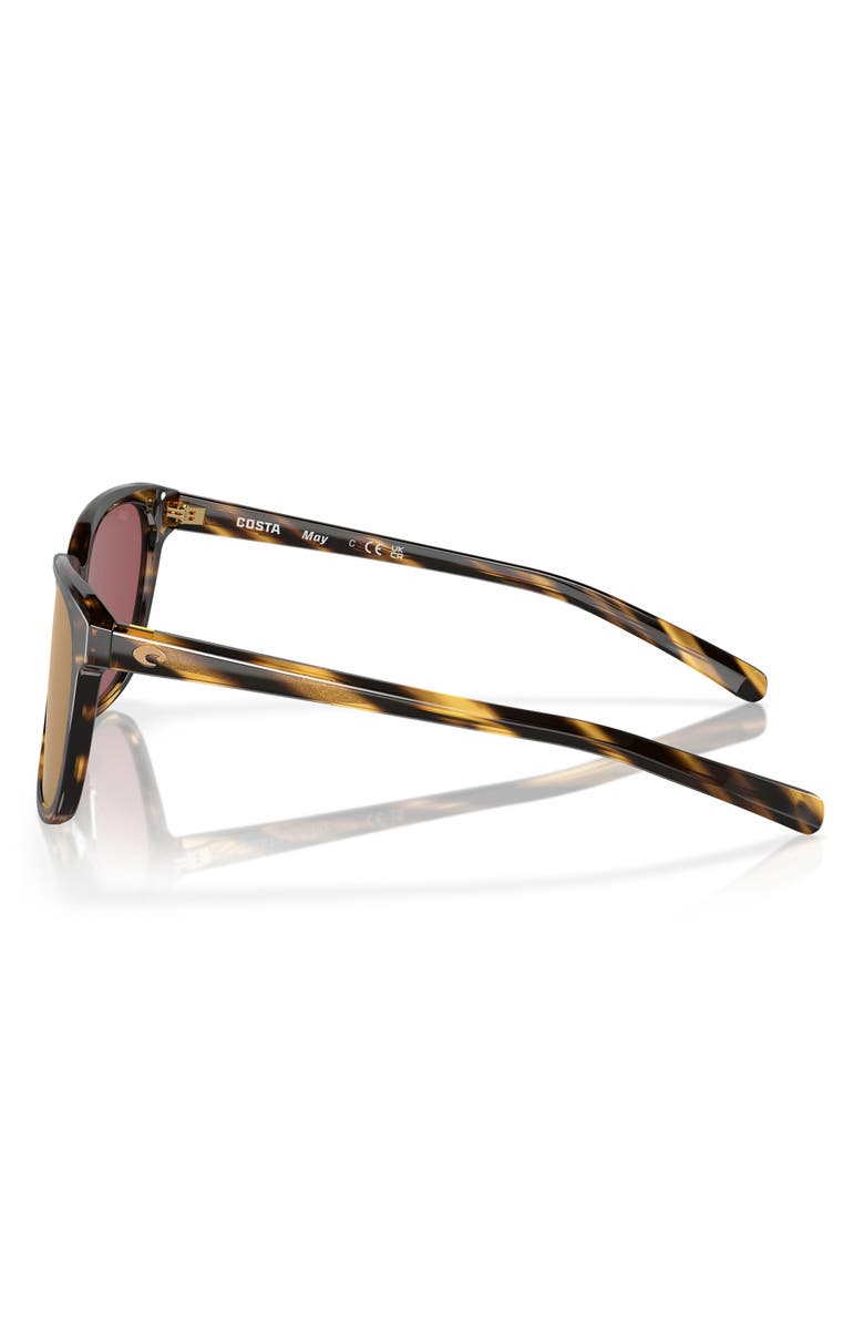 Costa Del Mar Phantos 57mm Polarized Sunglasses, Alternate, color, Tortoise/ Gold Mirror