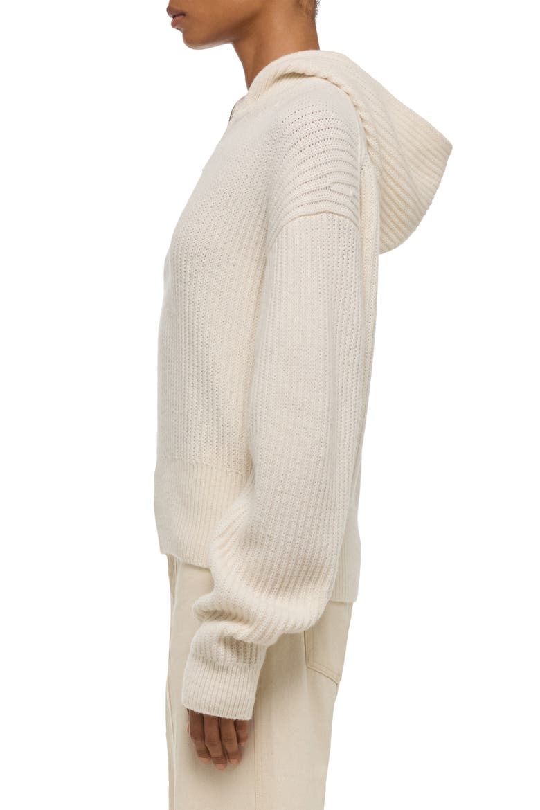 Balaclava Quarter Zip Hoodie, Alternate, color, IVORY