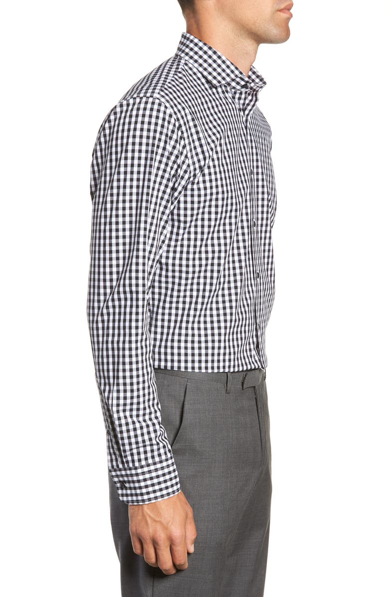 NORDSTROM MEN'S SHOP Tech-Smart Trim Fit Stretch Check Dress Shirt, Alternate, color,
